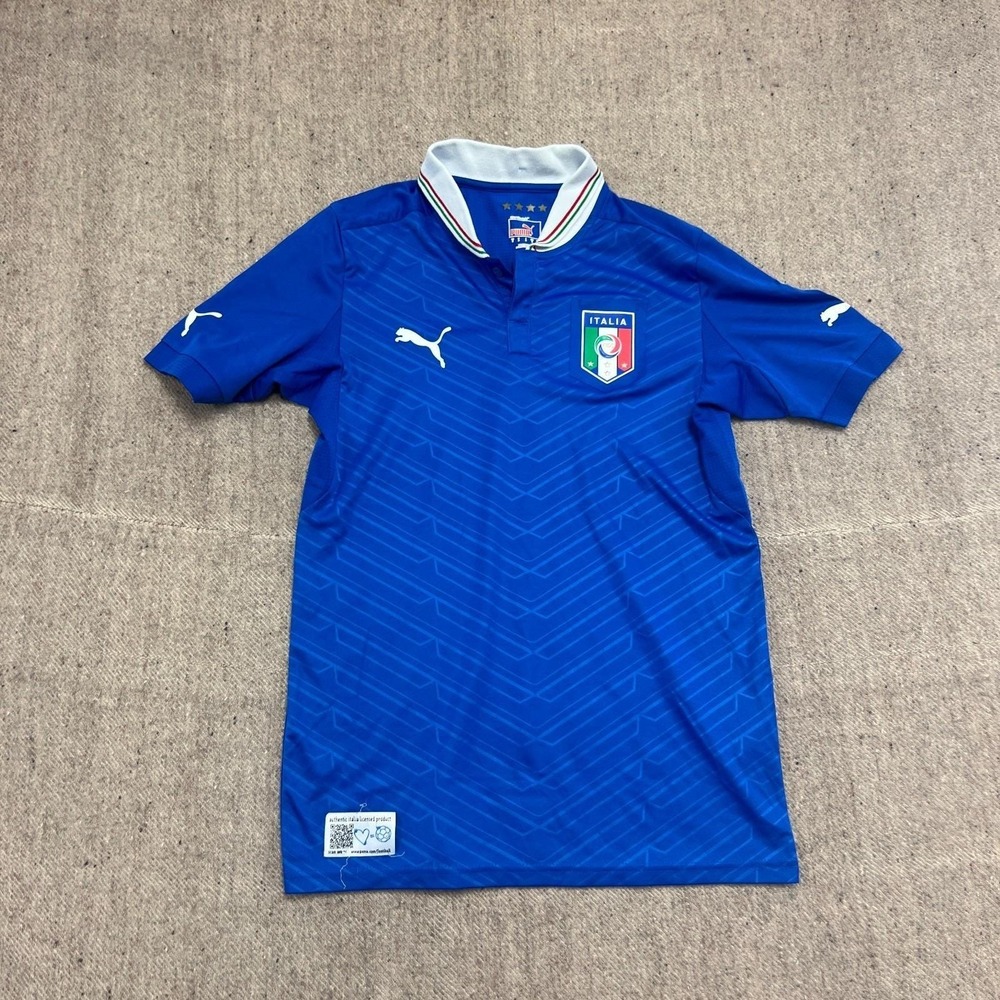 Italy Soccer Jersey Mens Small Blue 2012/2013 Puma